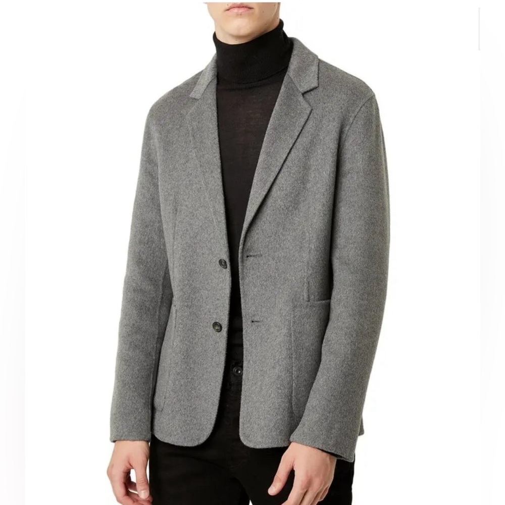 French Connection Double Face Wool Blend Jacket Gray Size 36